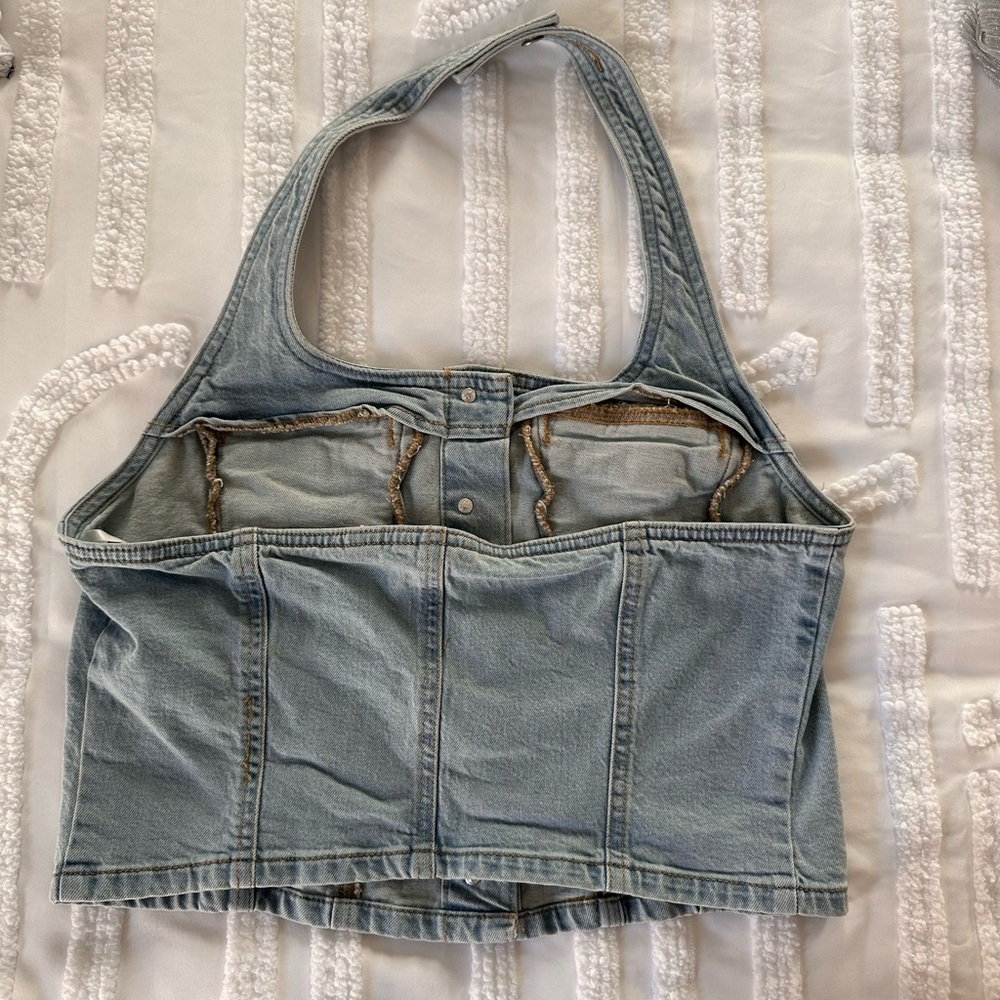 Universal Thread Light Blue Denim Top Size Large - Picture 3 of 5